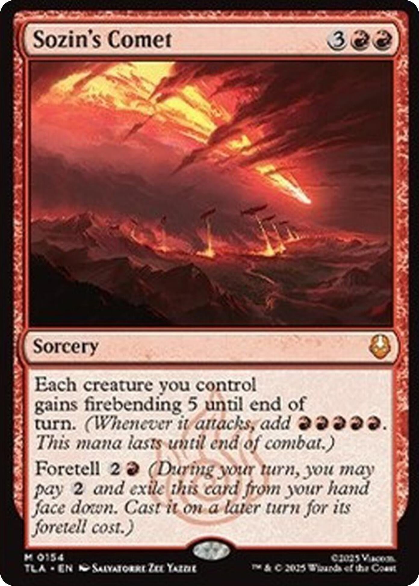 Image for Sozin's Comet (154) - Magic: The Gathering