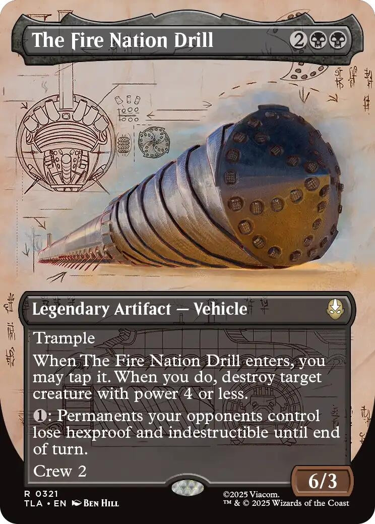 Image for The Fire Nation Drill (Borderless) (321) - Magic: The Gathering