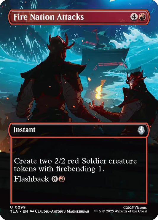 Image for Fire Nation Attacks (Borderless) (299) - Magic: The Gathering