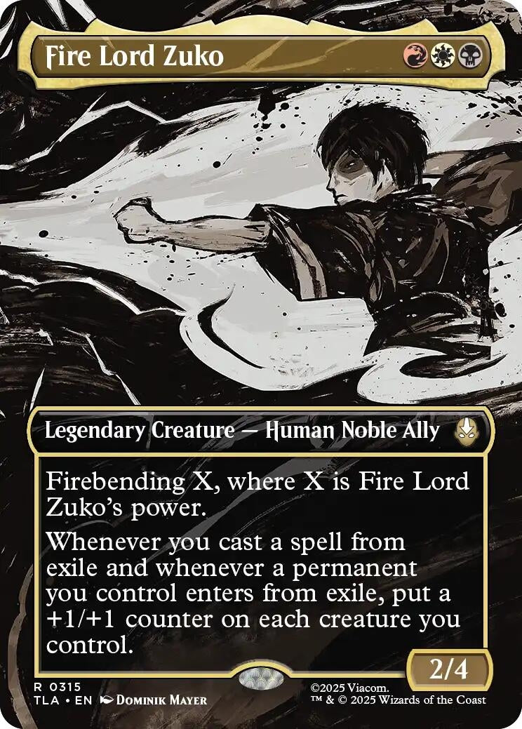 Image for Fire Lord Zuko (Borderless) (315) - Magic: The Gathering