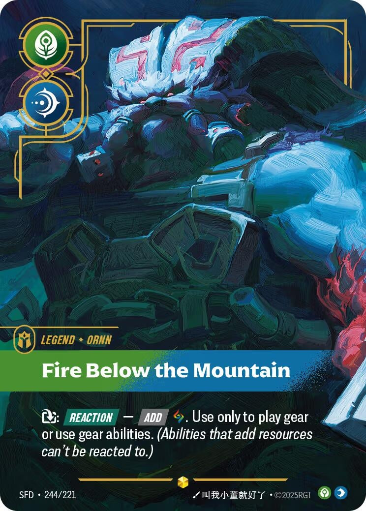 Image for Ornn - Fire Below the Mountain (Overnumbered) (244/221) - Riftbound: League of Legends Trading Card Game