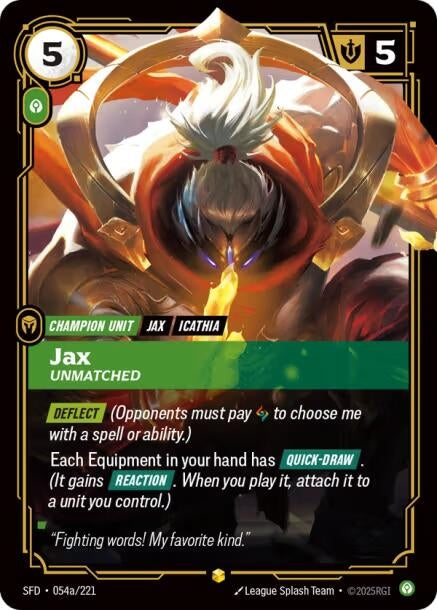 Jax - Unmatched (Alternate Art) (054a/221)