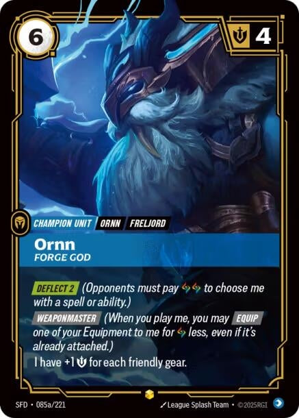Ornn - Forge God (Alternate Art) (085a/221)