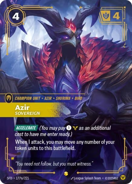 Azir - Sovereign (Alternate Art) (177a/221)