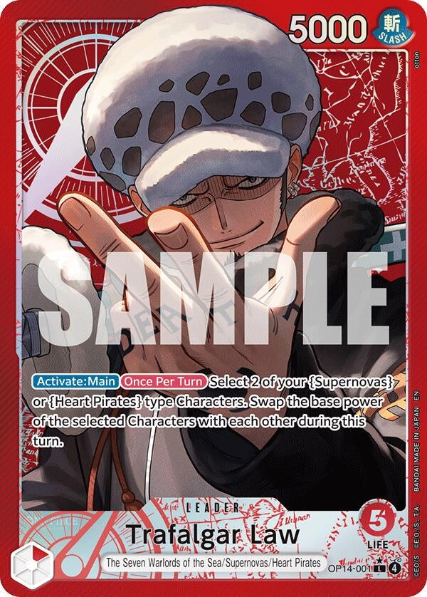 Trafalgar Law (Alternate Art) (OP14-001)