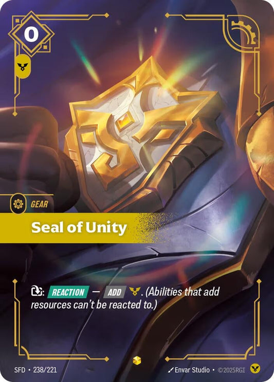 Image for Seal of Unity (Overnumbered) (238/221) - Riftbound: League of Legends Trading Card Game