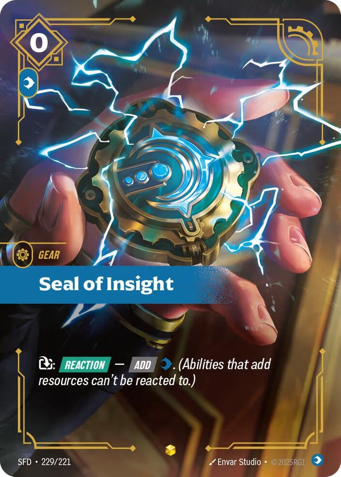 Image for Seal of Insight (Overnumbered) (229/221) - Riftbound: League of Legends Trading Card Game