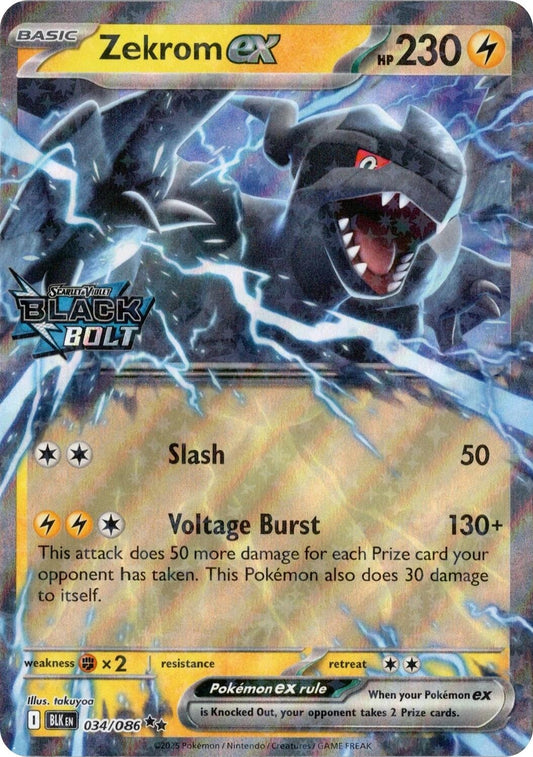Zekrom ex (Black Bolt Stamped) (034/086)