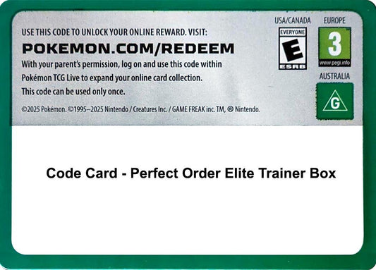 Code Card - Perfect Order Elite Trainer Box