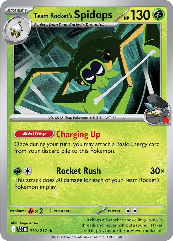 Image for Team Rocket's Spidops (019/217) - Pokemon