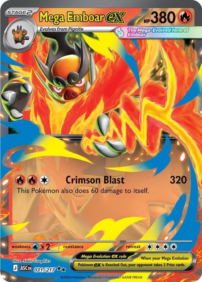 Image for Mega Emboar ex (031/217) - Pokemon