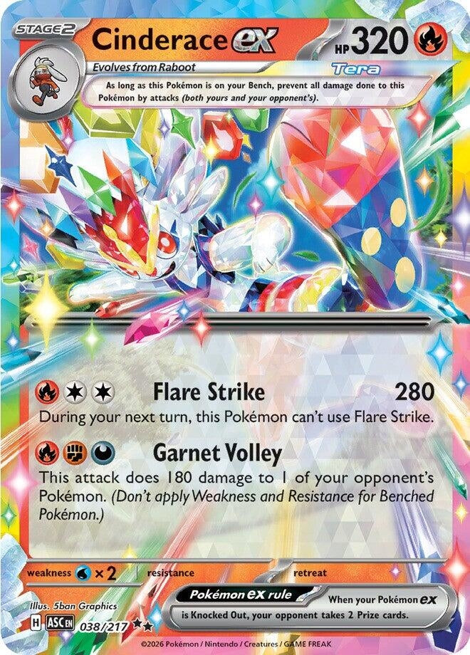 Image for Cinderace ex (038/217) - Pokemon