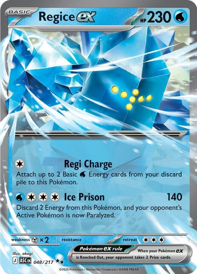 Image for Regice ex (048/217) - Pokemon