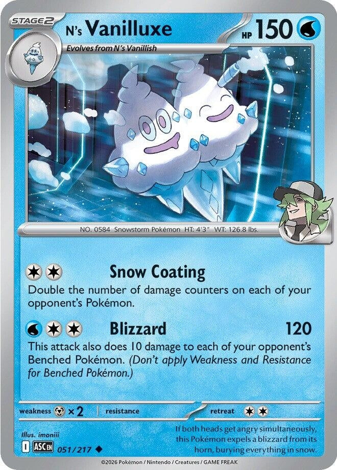 Image for N's Vanilluxe (051/217) - Pokemon