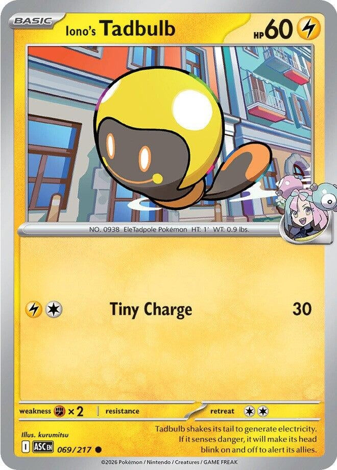 Image for Iono's Tadbulb (069/217) - Pokemon