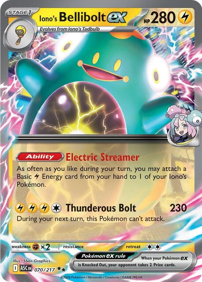 Image for Iono's Bellibolt ex (070/217) - Pokemon