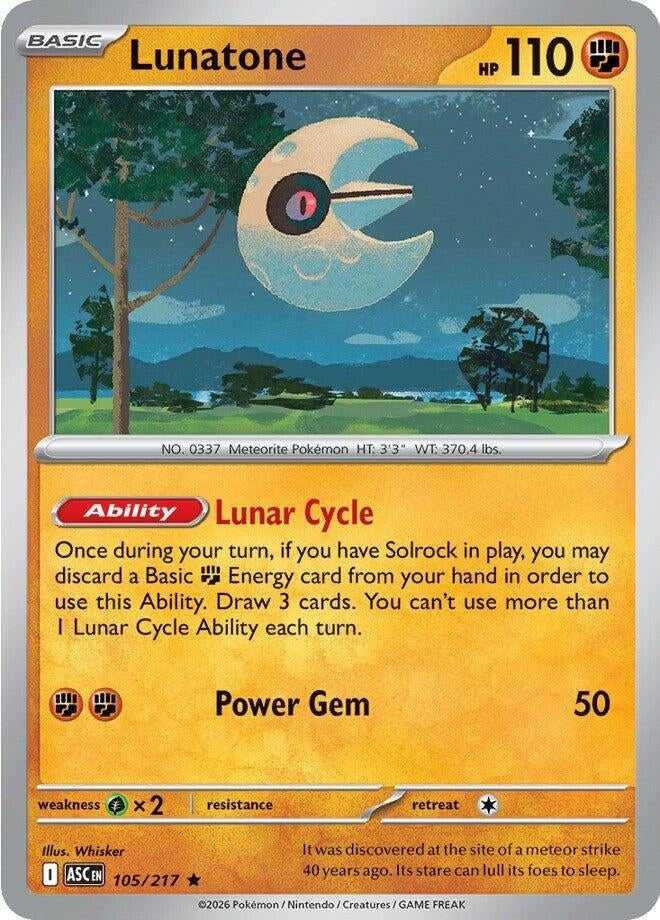 Image for Lunatone (105/217) - Pokemon