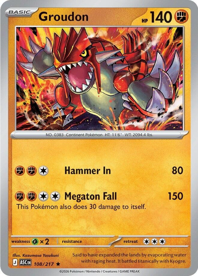 Image for Groudon (108/217) - Pokemon