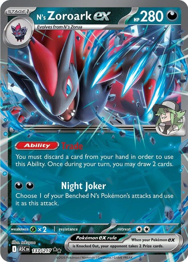 Image for N's Zoroark ex (137/217) - Pokemon