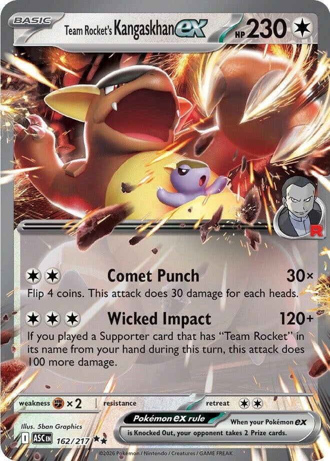 Image for Team Rocket's Kangaskhan ex (162/217) - Pokemon
