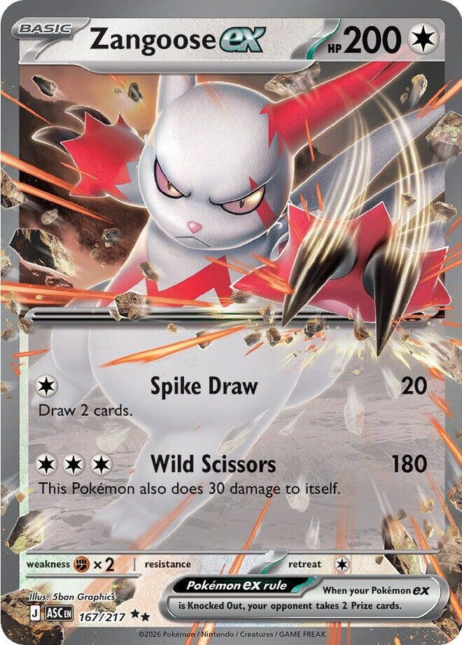 Image for Zangoose ex (167/217) - Pokemon