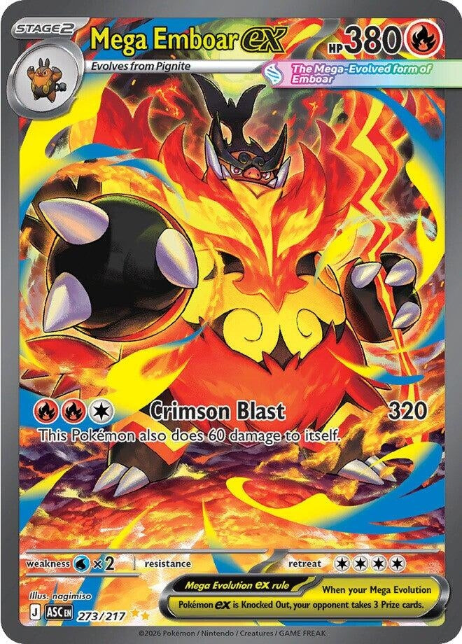 Image for Mega Emboar ex (273/217) - Pokemon