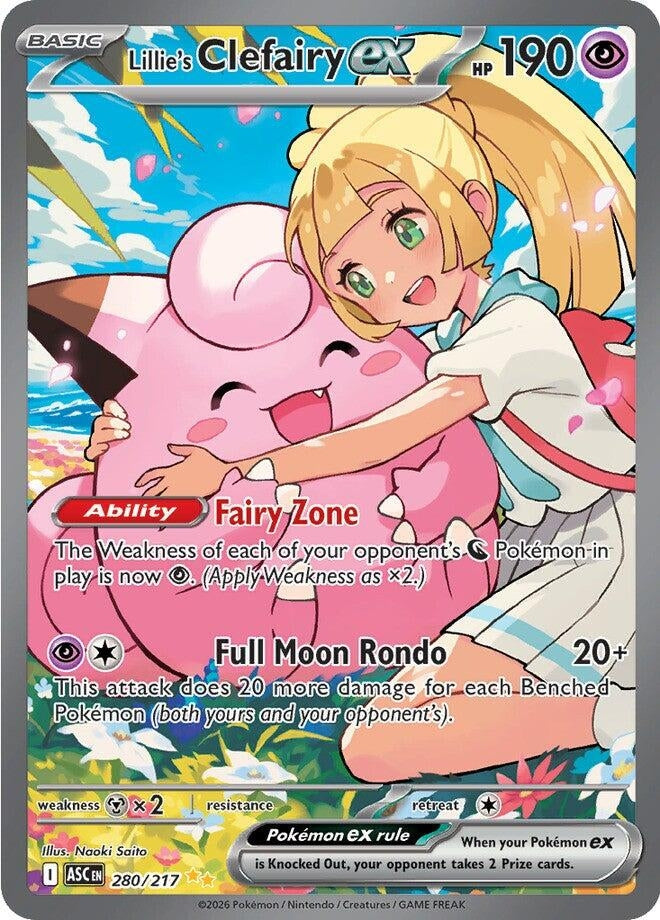 Image for Lillie's Clefairy ex (280/217) - Pokemon