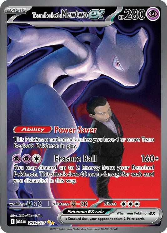 Image for Team Rocket's Mewtwo ex (281/217) - Pokemon