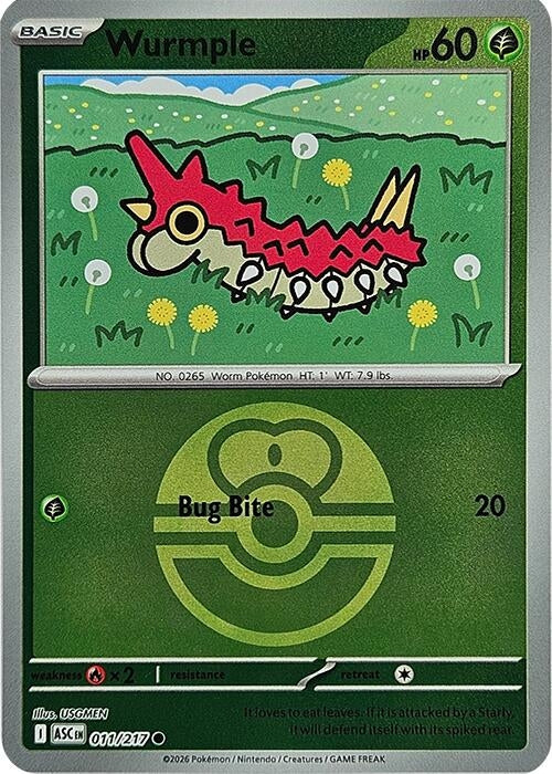Image for Wurmple (Love Ball) (011/217) - Pokemon