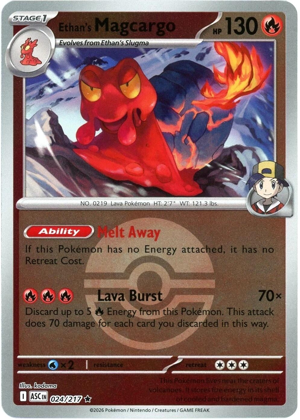 Image for Ethan's Magcargo - 024/217 (Poke Ball) (024/217) - Pokemon