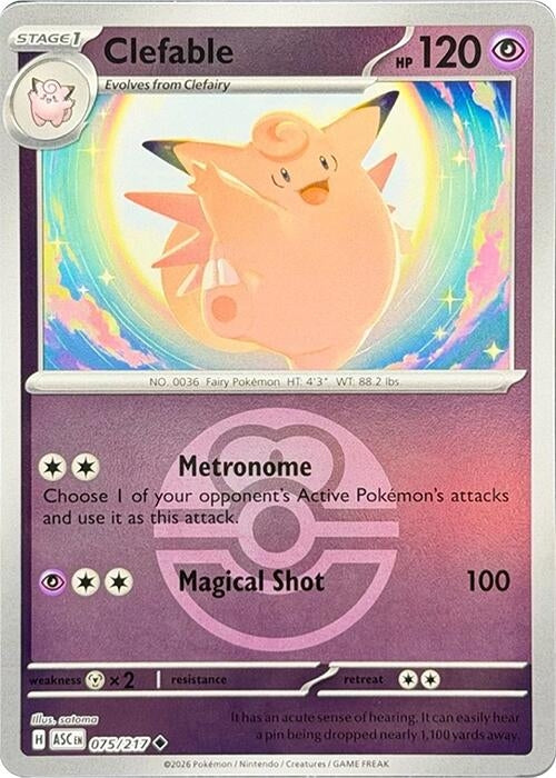 Image for Clefable (Love Ball) (075/217) - Pokemon