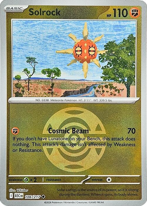 Image for Solrock (Dusk Ball) (106/217) - Pokemon