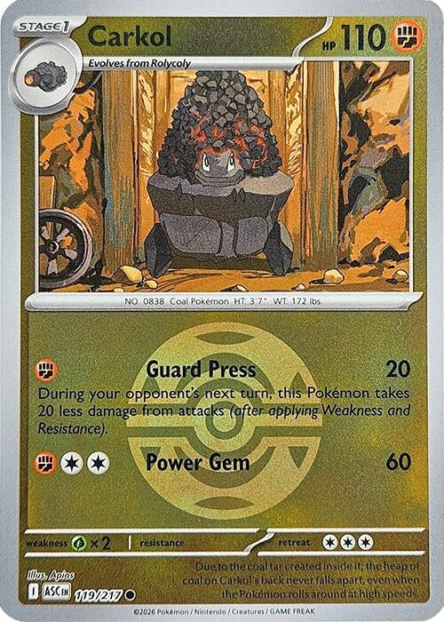 Image for Carkol (Dusk Ball) (119/217) - Pokemon