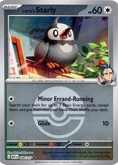 Image for Larry's Starly (Poke Ball) (168/217) - Pokemon
