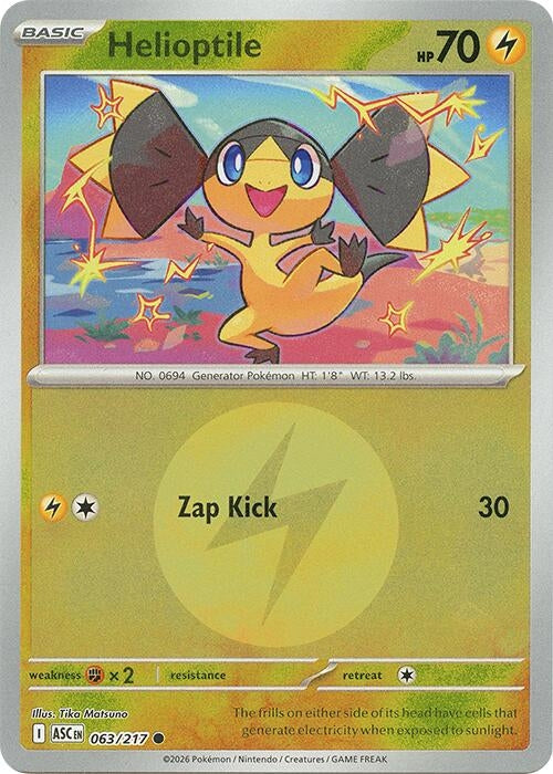 Image for Helioptile (Energy Symbol Pattern) (063/217) - Pokemon