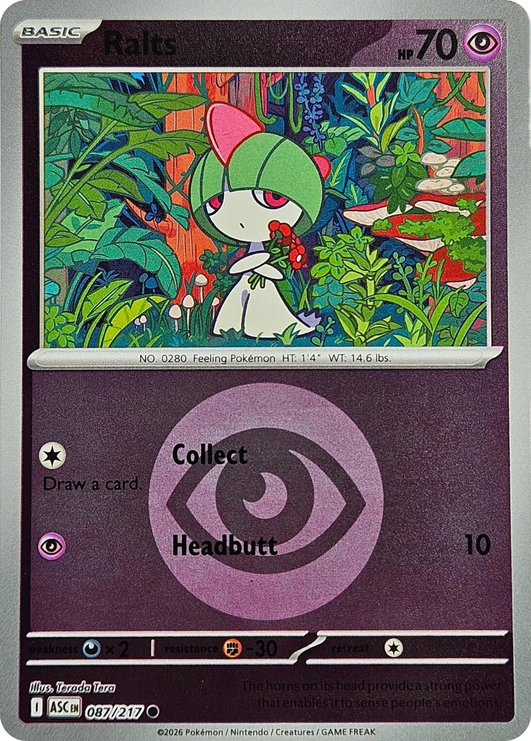 Image for Ralts (Energy Symbol Pattern) (087/217) - Pokemon