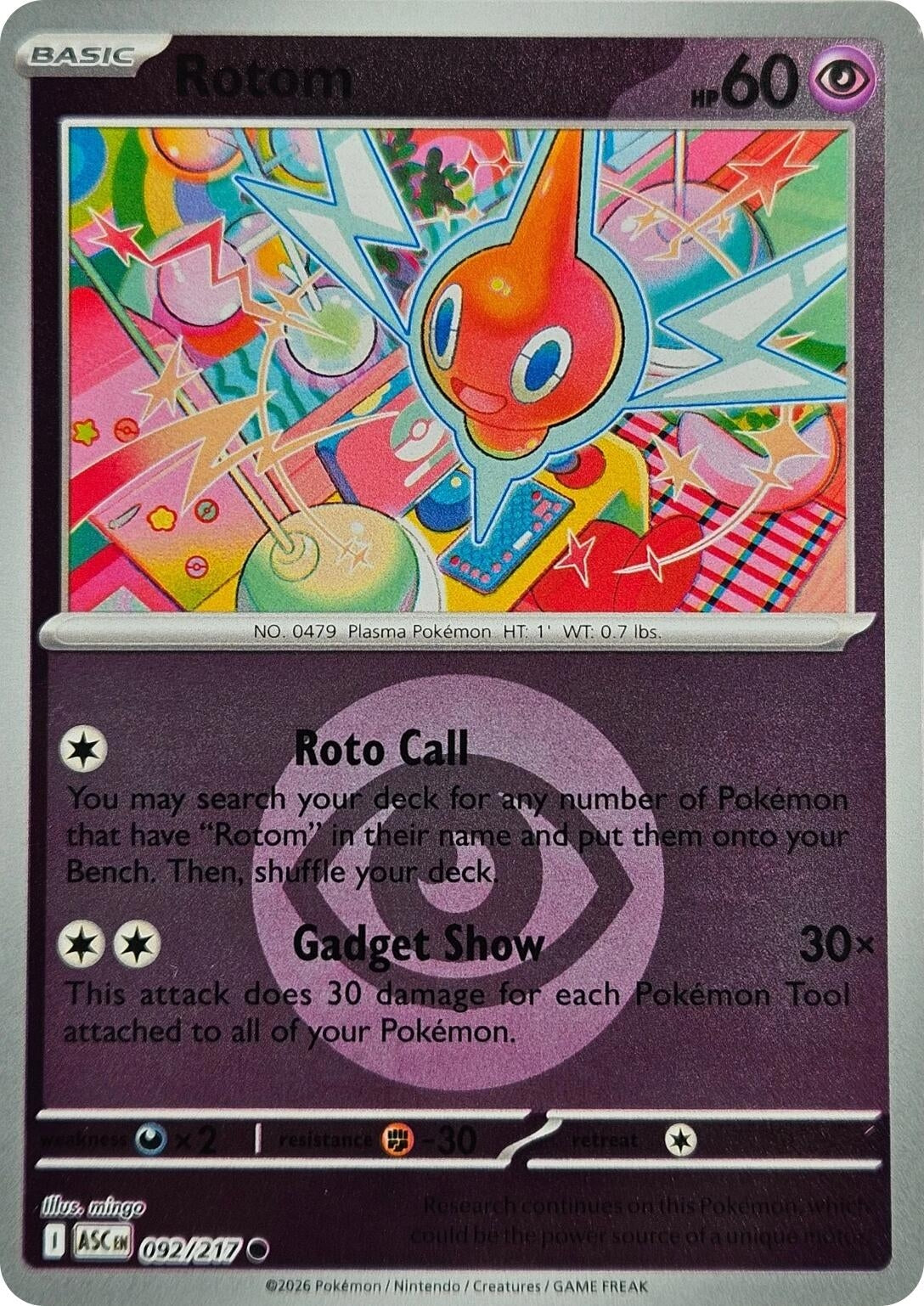 Image for Rotom (Energy Symbol Pattern) (092/217) - Pokemon