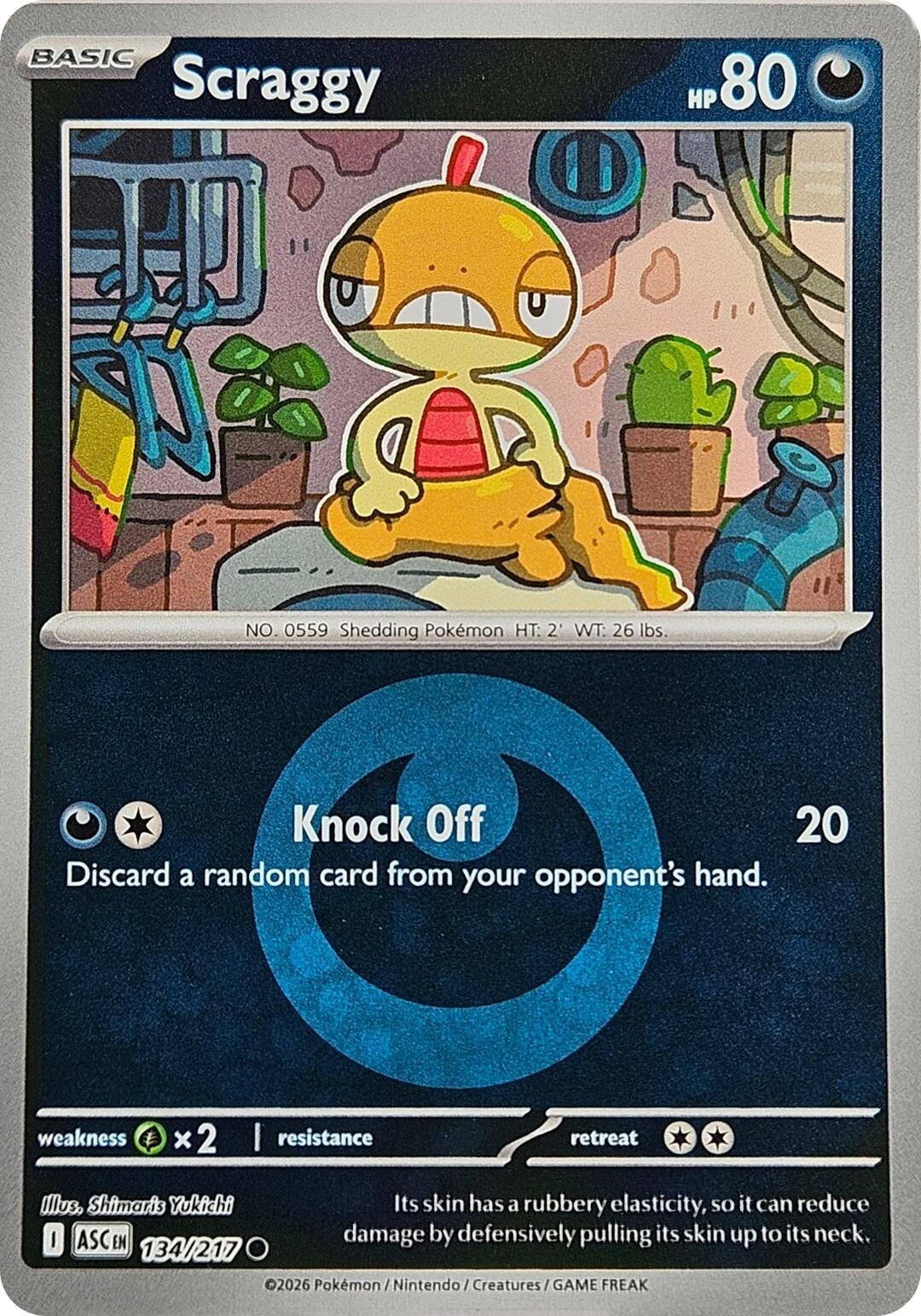 Image for Scraggy (Energy Symbol Pattern) (134/217) - Pokemon