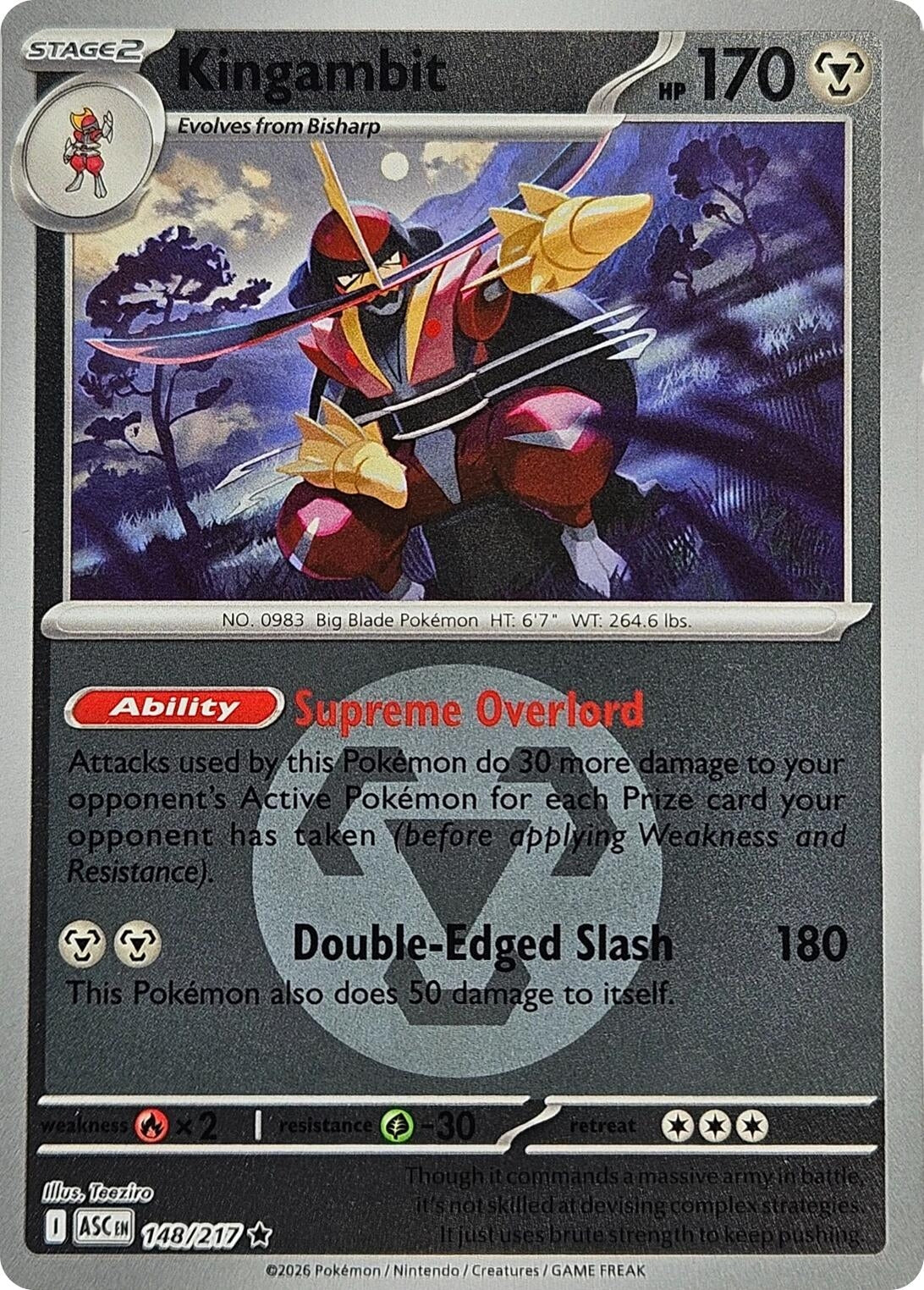 Image for Kingambit (Energy Symbol Pattern) (148/217) - Pokemon
