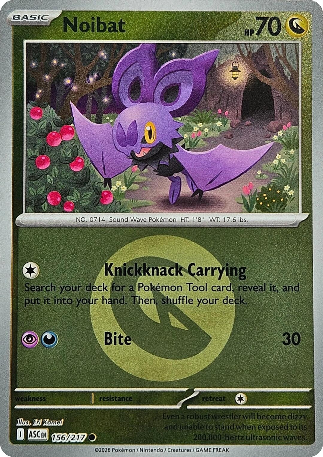 Image for Noibat (Energy Symbol Pattern) (156/217) - Pokemon