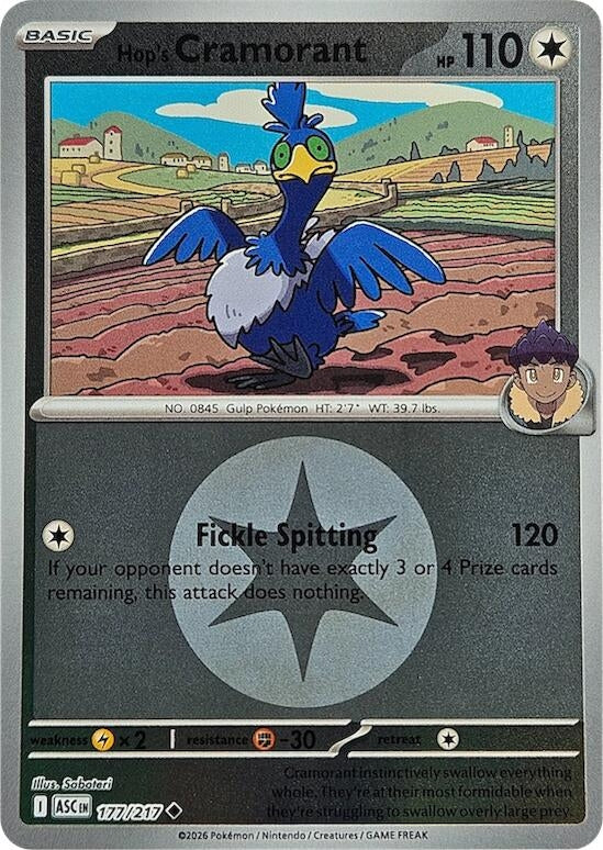 Image for Hop's Cramorant (Energy Symbol Pattern) (177/217) - Pokemon