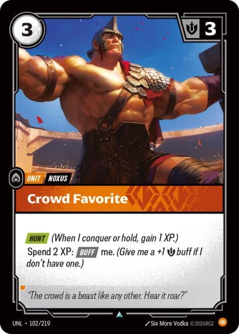 Image for Crowd Favorite (102/219) - Riftbound: League of Legends Trading Card Game