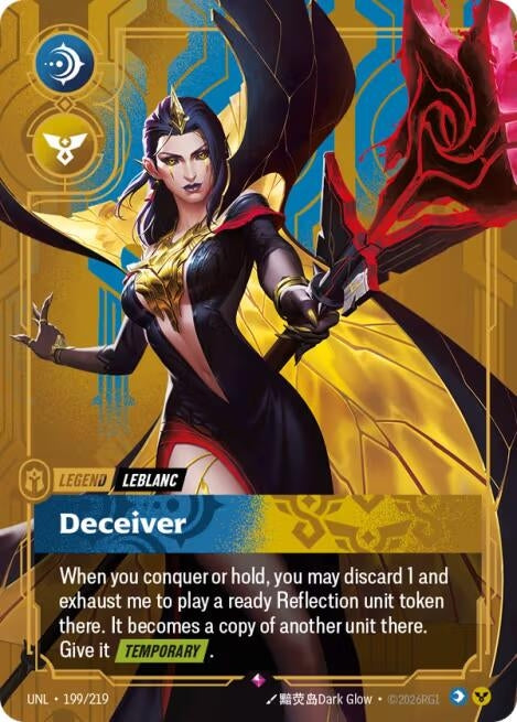 Image for LeBlanc - Deceiver (199/219) - Riftbound: League of Legends Trading Card Game