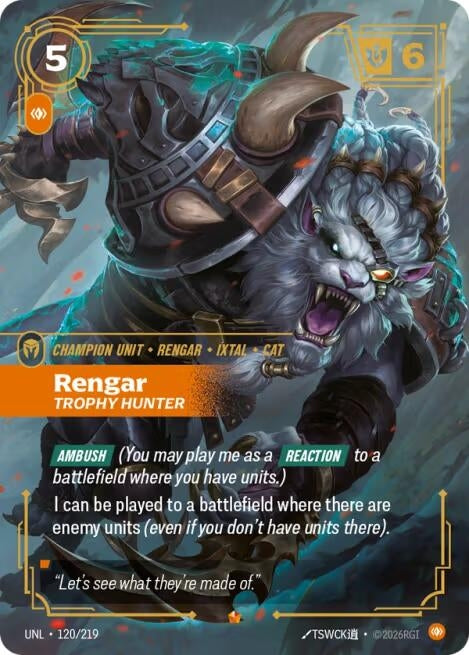Image for Rengar - Trophy Hunter (120/219) - Riftbound: League of Legends Trading Card Game