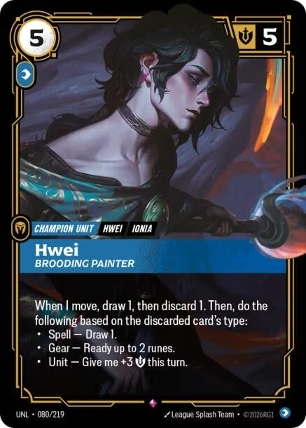 Image for Hwei - Brooding Painter (080/219) - Riftbound: League of Legends Trading Card Game