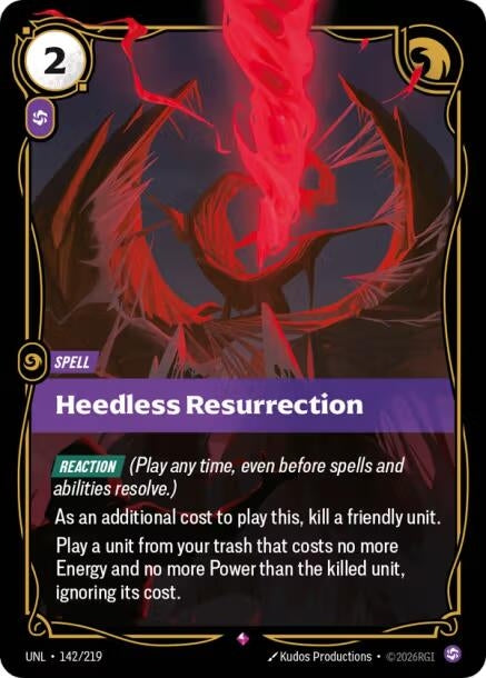 Image for Heedless Resurrection (142/219) - Riftbound: League of Legends Trading Card Game