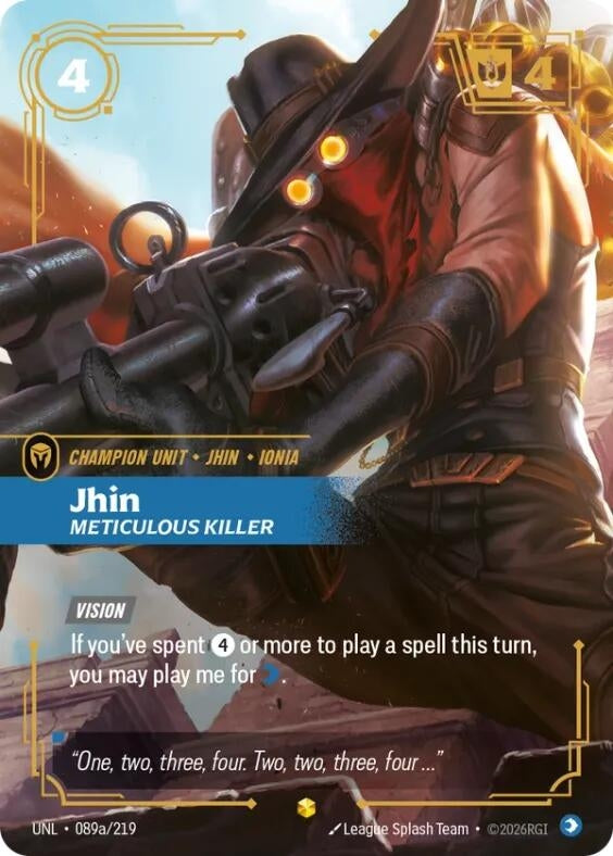 Image for Jhin - Meticulous Killer (Alternate Art) (089a/219) - Riftbound: League of Legends Trading Card Game