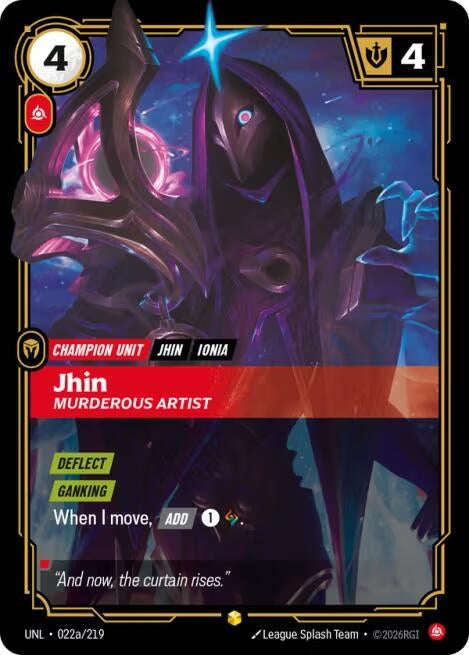 Image for Jhin - Murderous Artist (Alternate Art) (022a/219) - Riftbound: League of Legends Trading Card Game