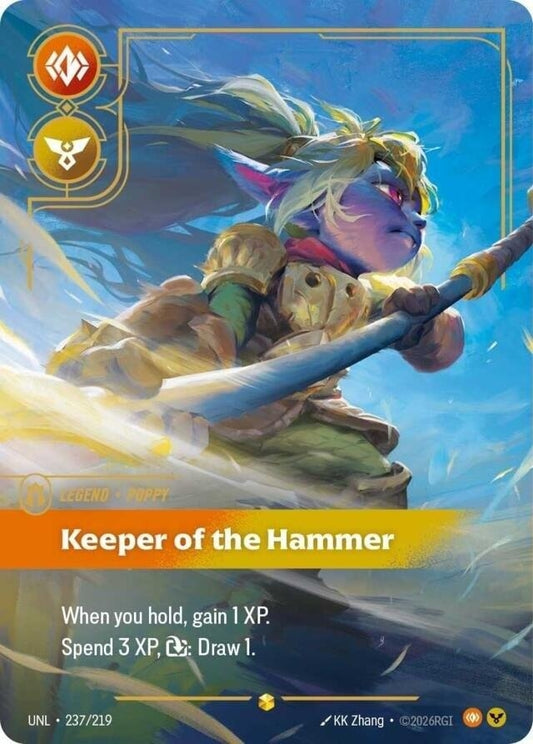 Image for Poppy - Keeper of the Hammer (Overnumbered) (237/219) - Riftbound: League of Legends Trading Card Game