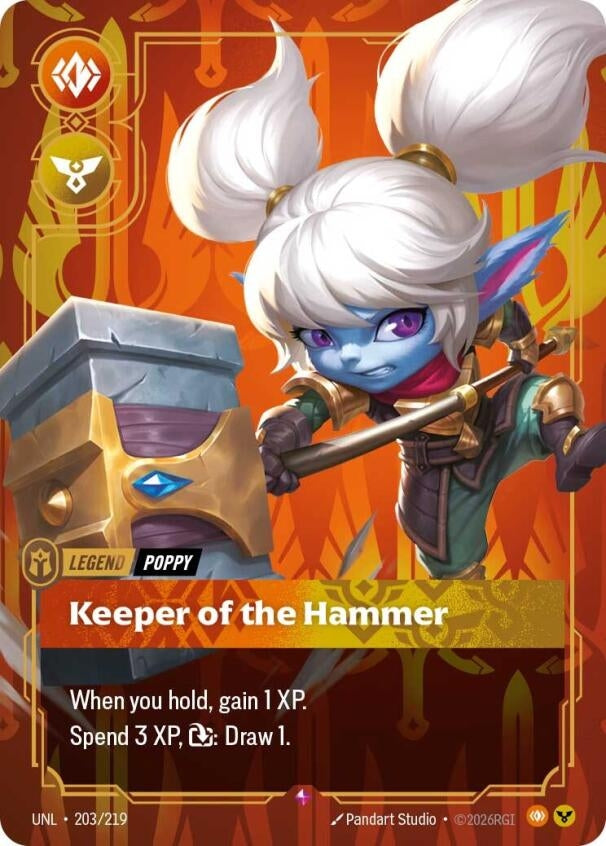 Image for Poppy - Keeper of the Hammer (203/219) - Riftbound: League of Legends Trading Card Game